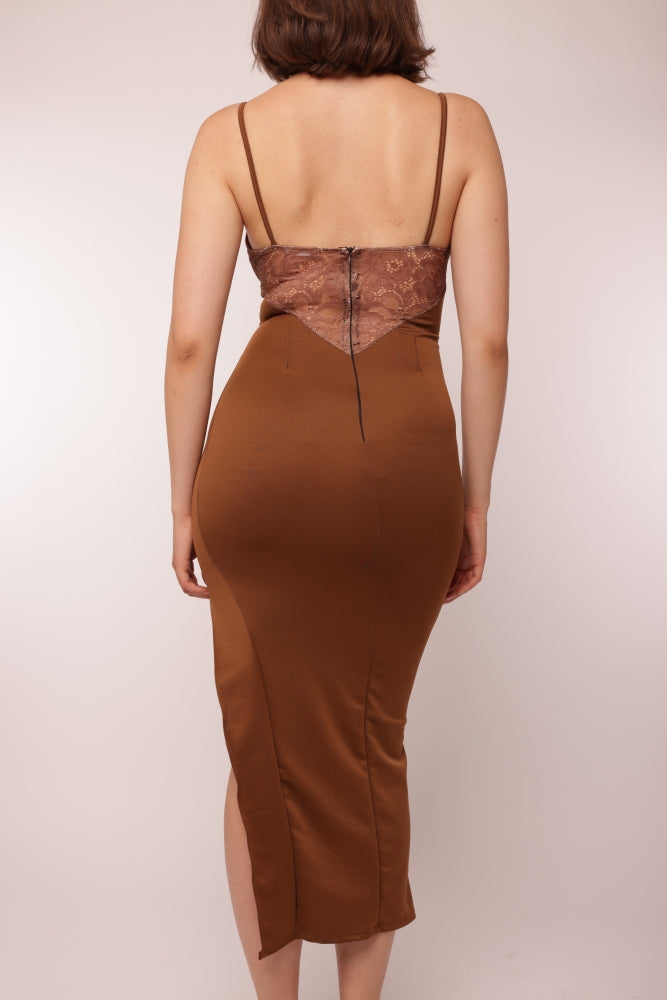 Lace Contour Midi Dress