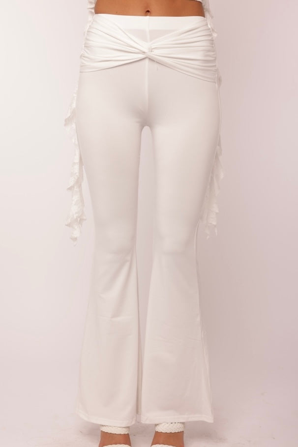 Flared White Pants