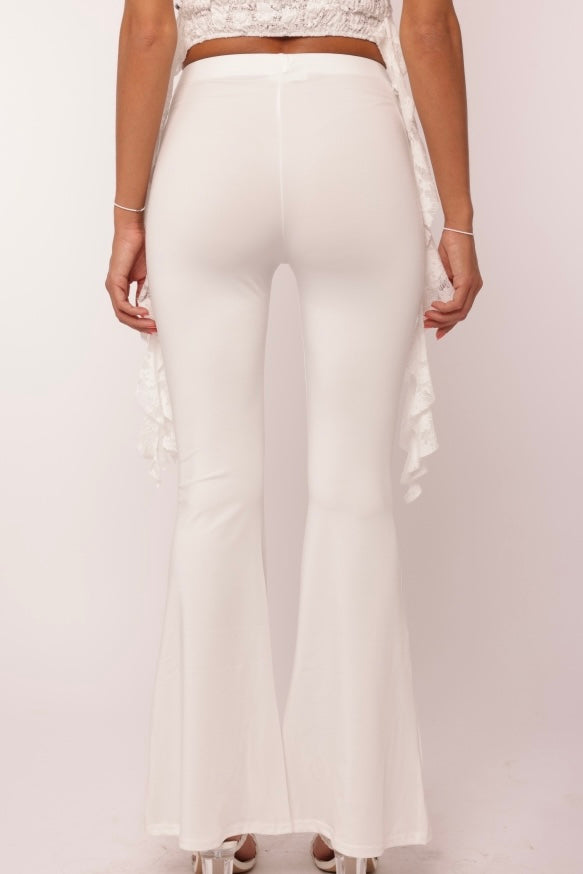 Flared White Pants