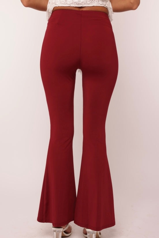 Wine Flared Pants