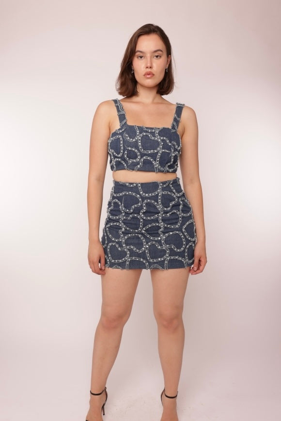 Denim Crystal Set