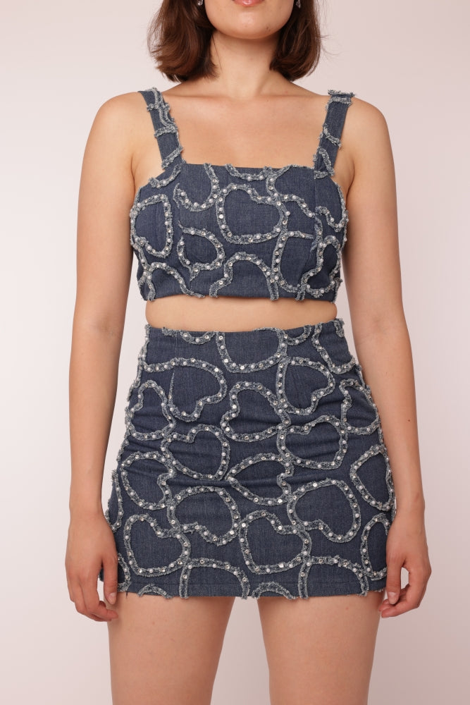 Denim Crystal Set