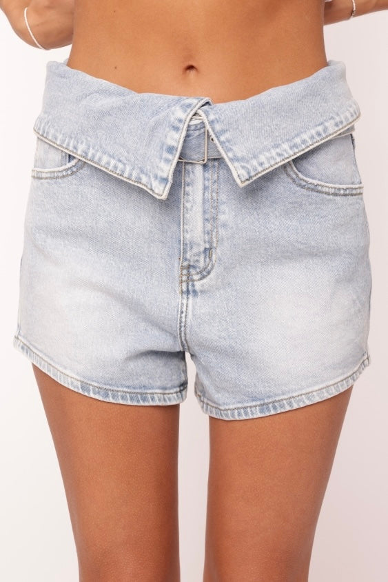 Denim Belt Shorts