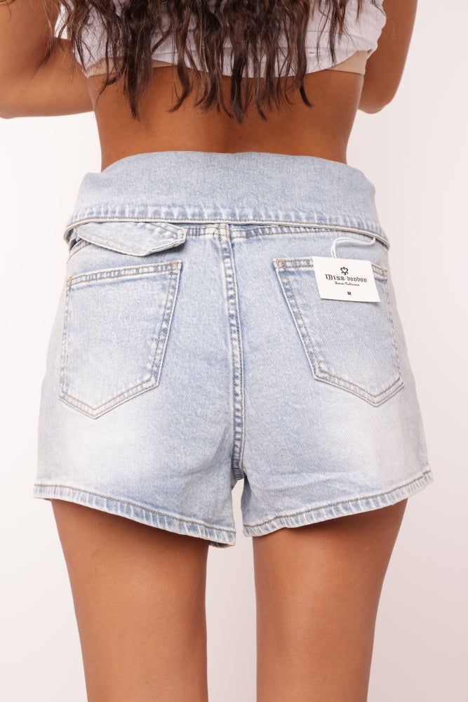 Denim Belt Shorts