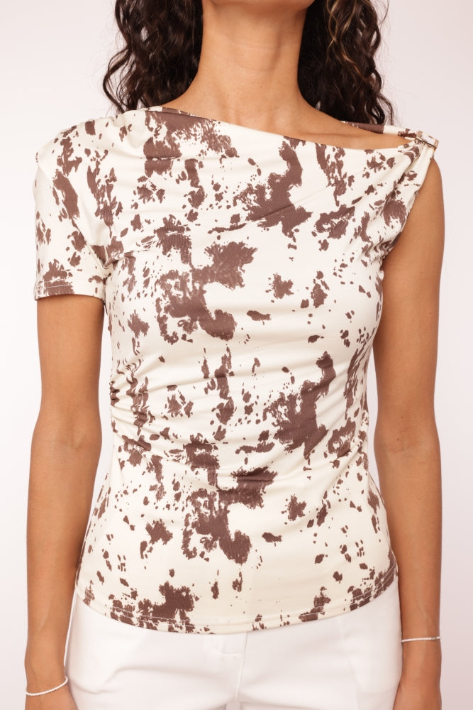 Asymmetrical Pattern Top