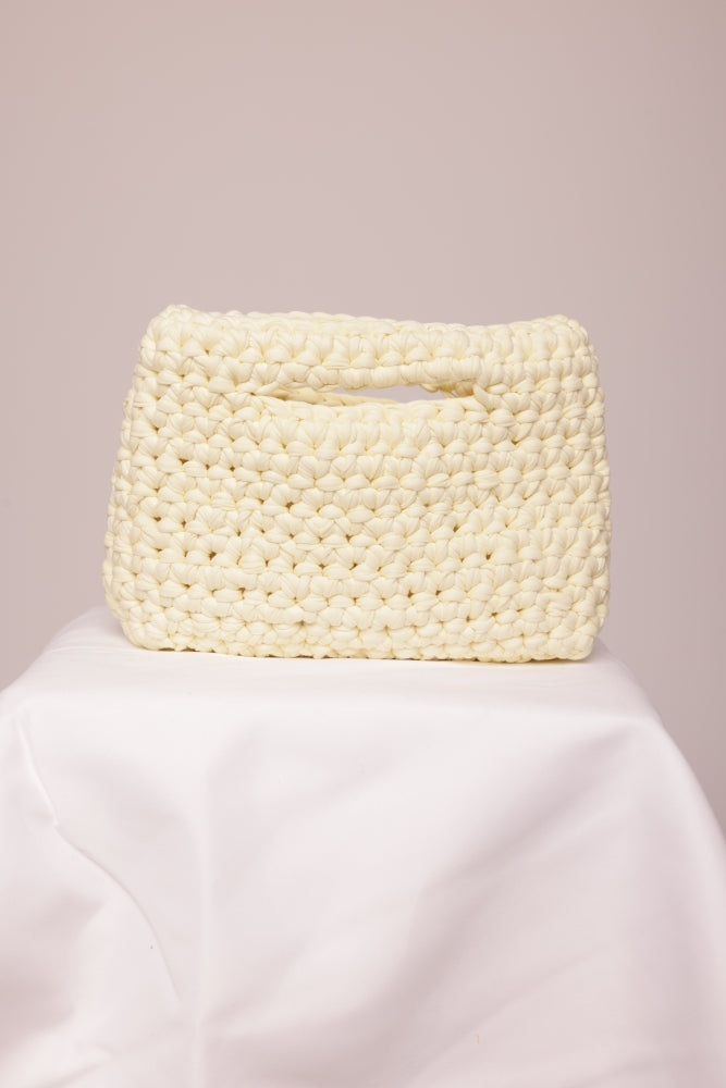 Buttermilk-yellow Crochet Bag