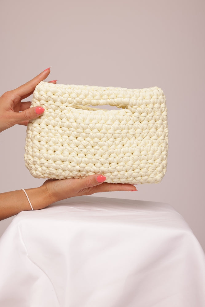 Buttermilk-yellow Crochet Bag