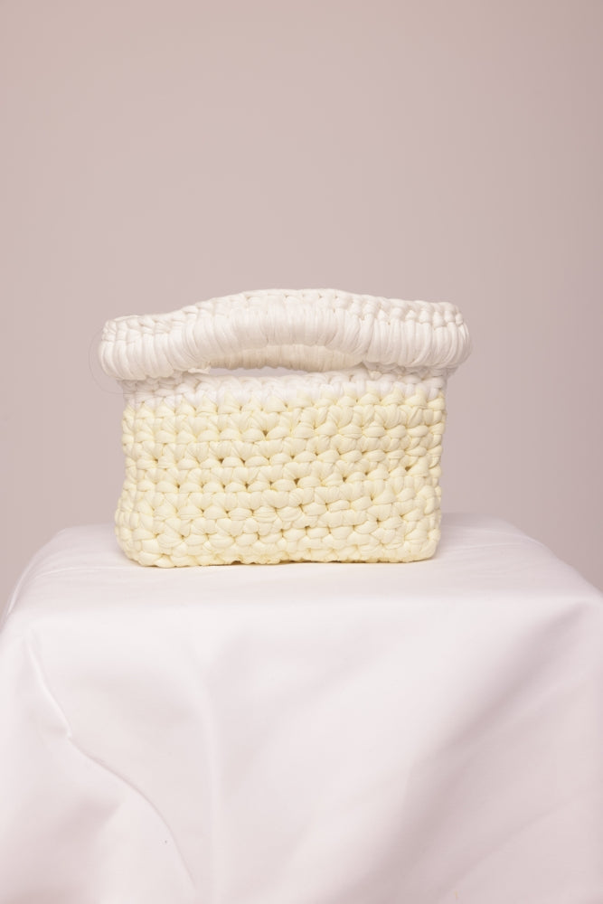 Yellow-White Crochet Bag