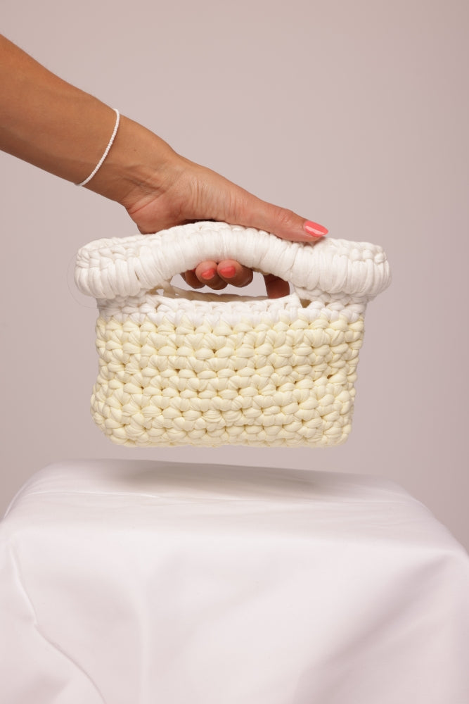 Yellow-White Crochet Bag