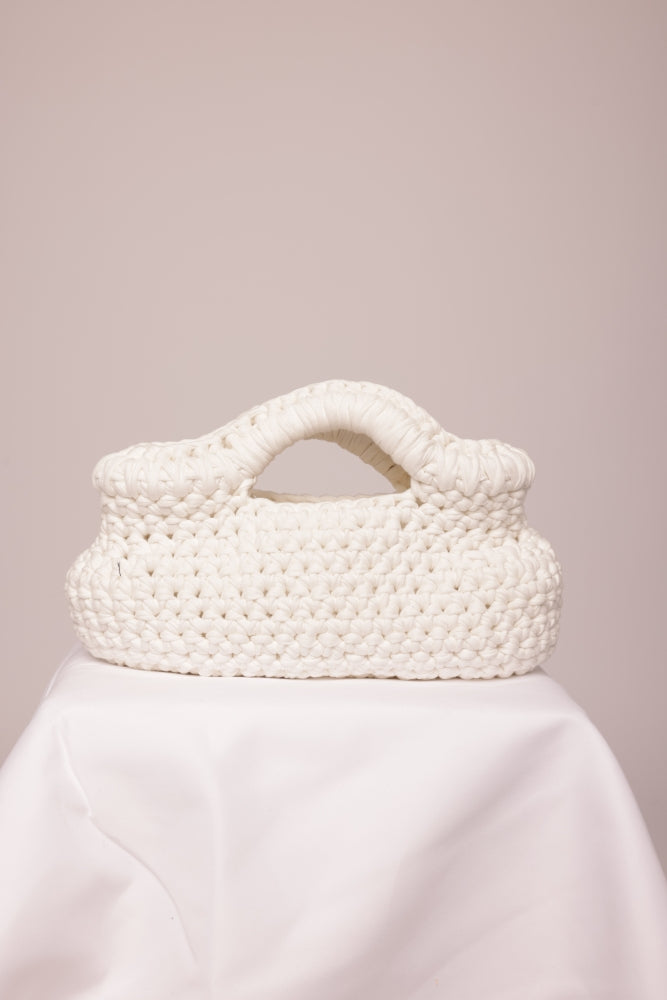 White Crochet Bag