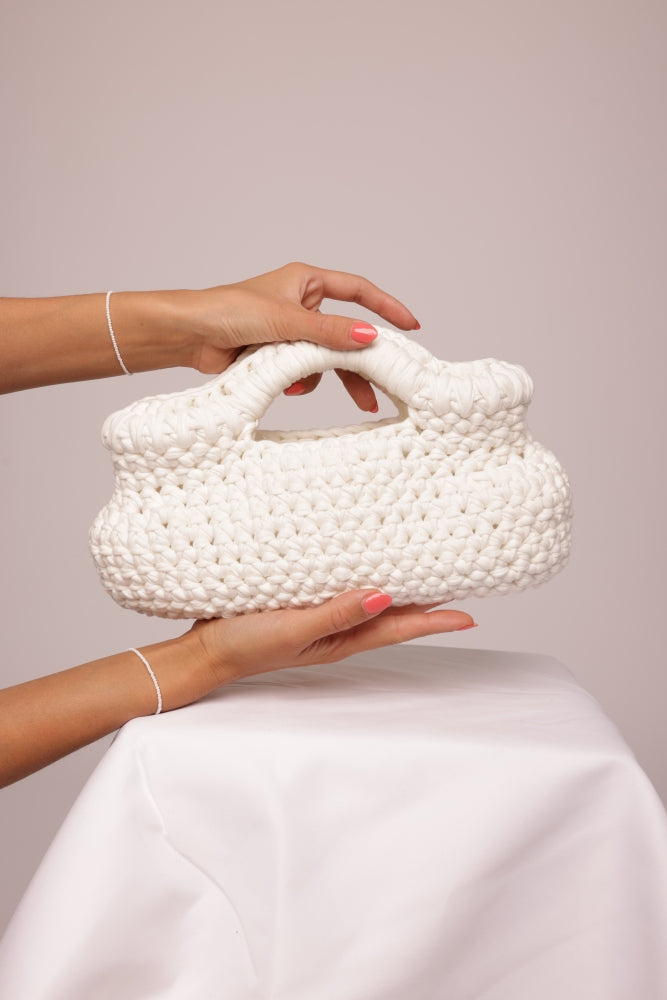 White Crochet Bag