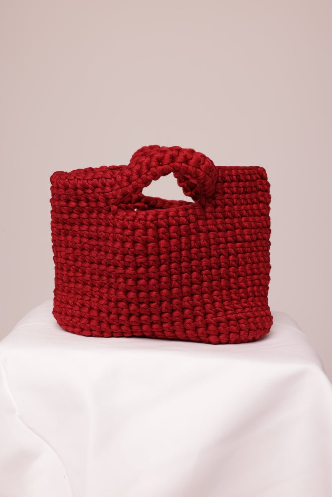 Red Crochet Bag