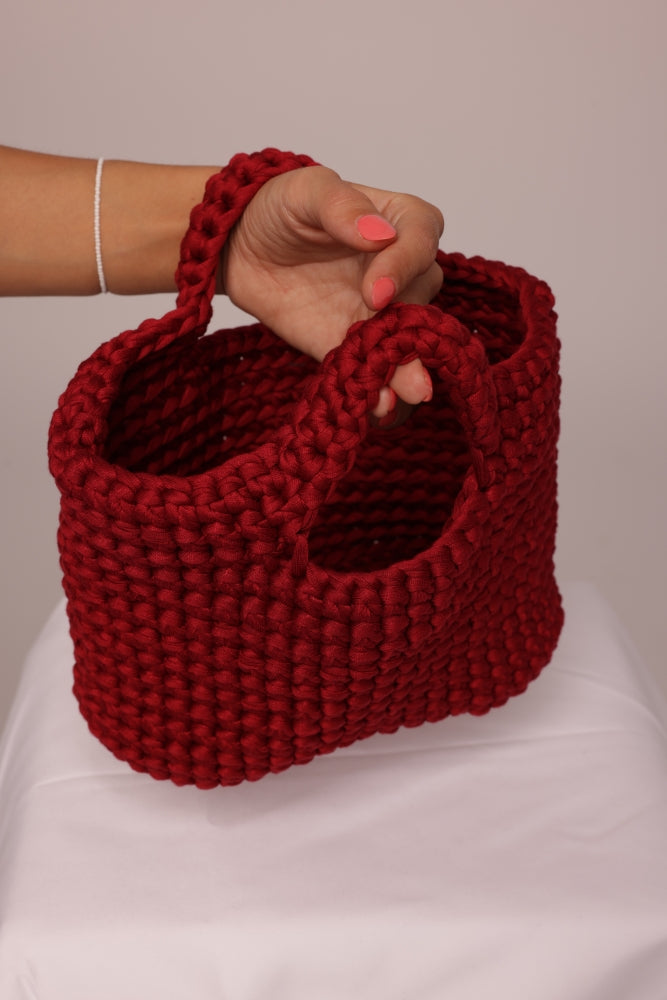 Red Crochet Bag