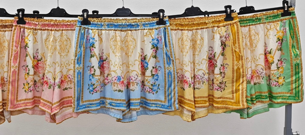 Silk Printed Shorts