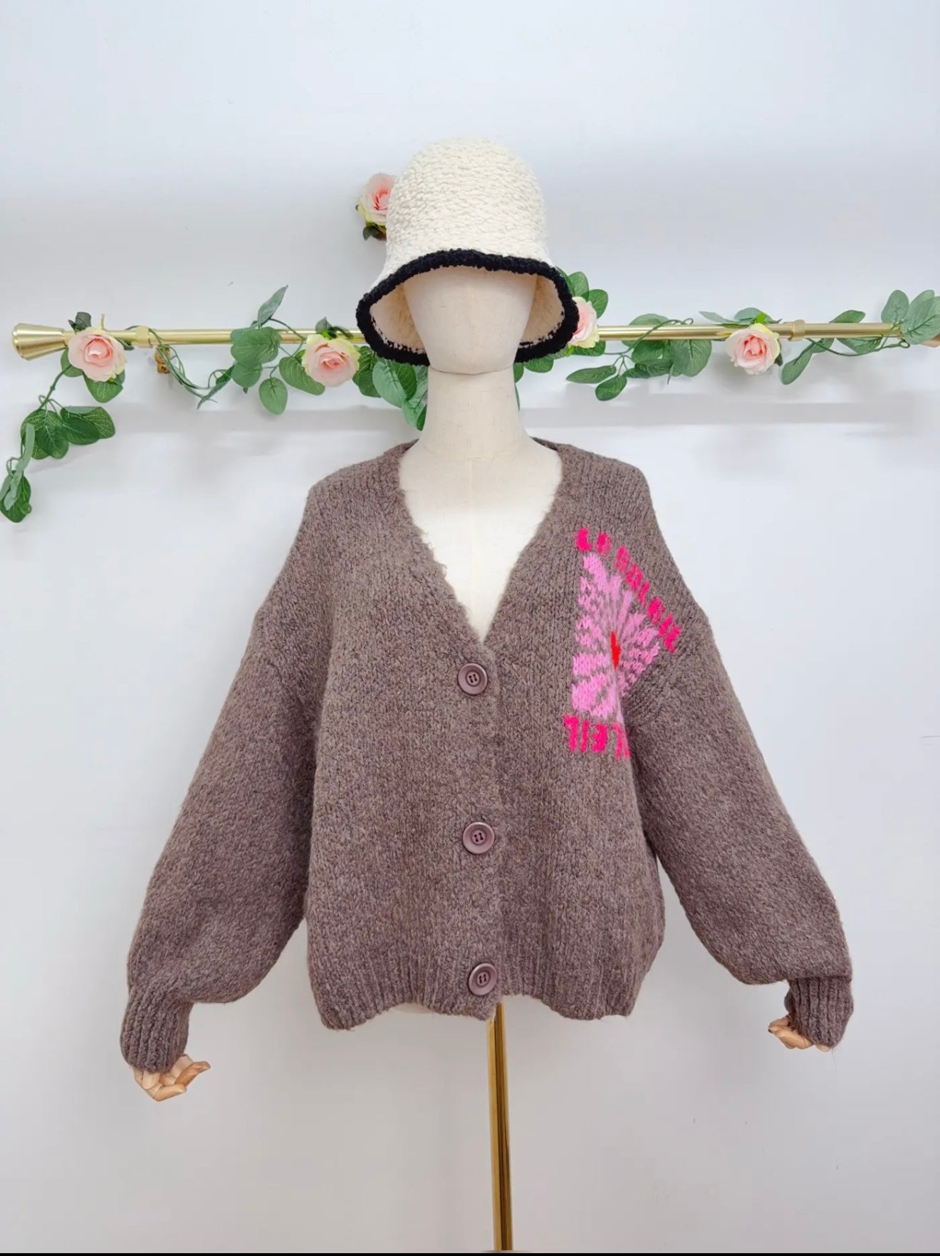 Graphic Knit Cardigan