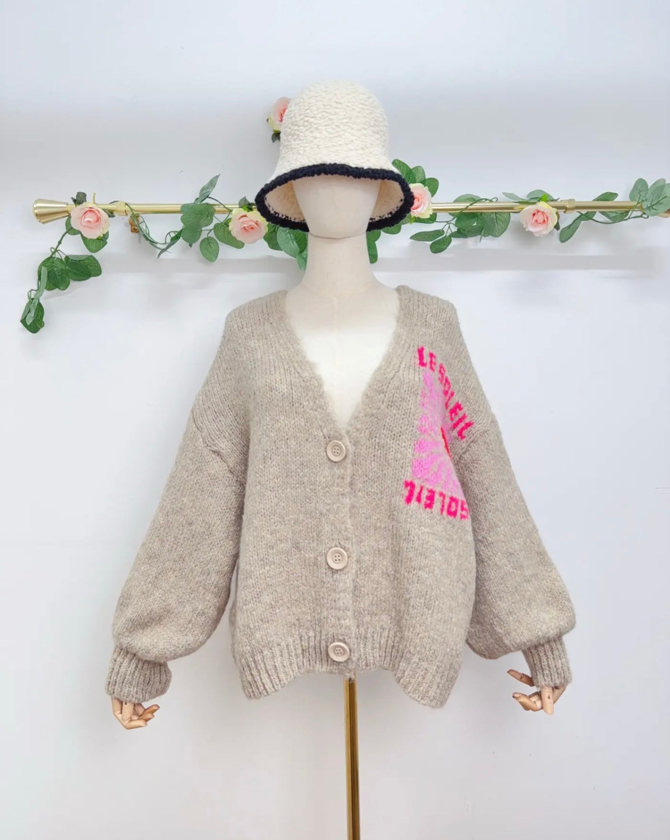 Graphic Knit Cardigan