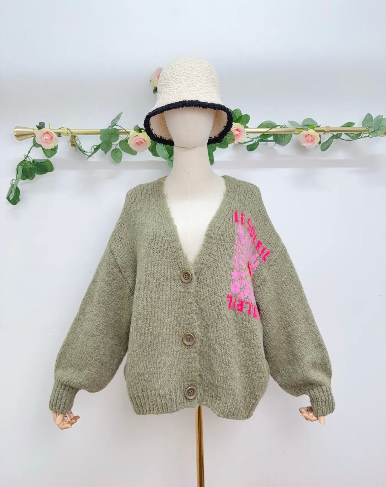 Graphic Knit Cardigan
