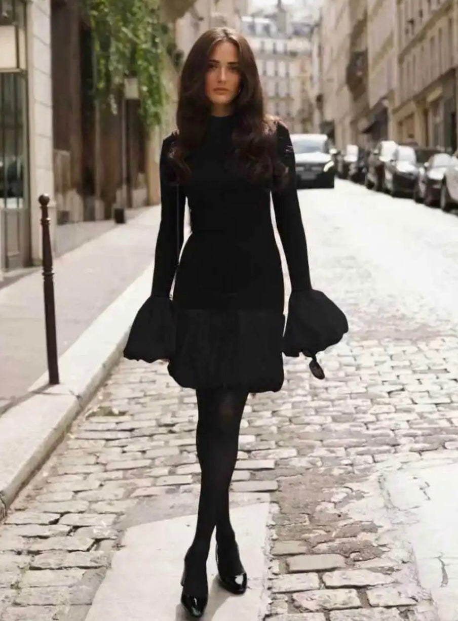 Ruffle Hem Mini Dress