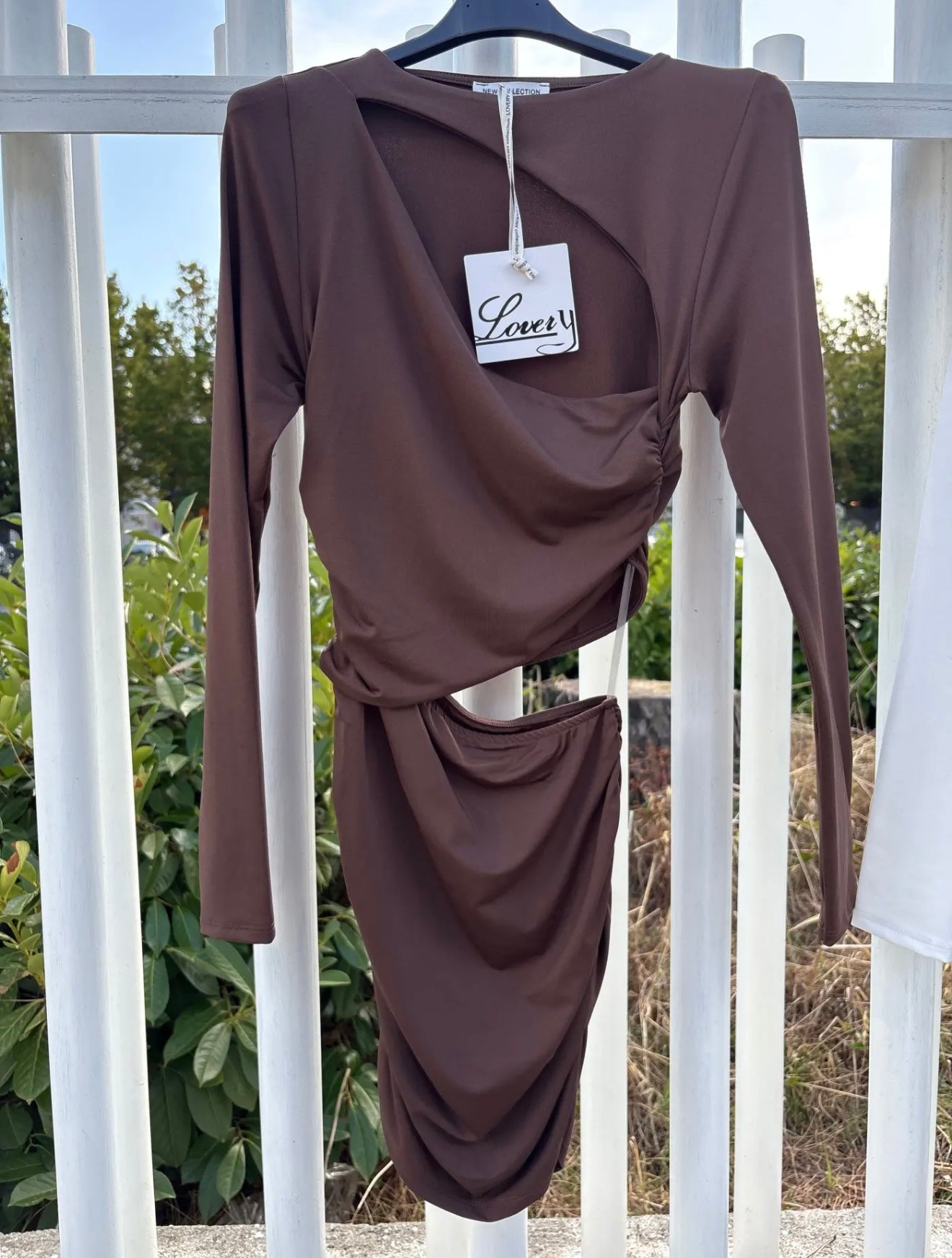 Asymmetric Cut-Out Mini Dress
