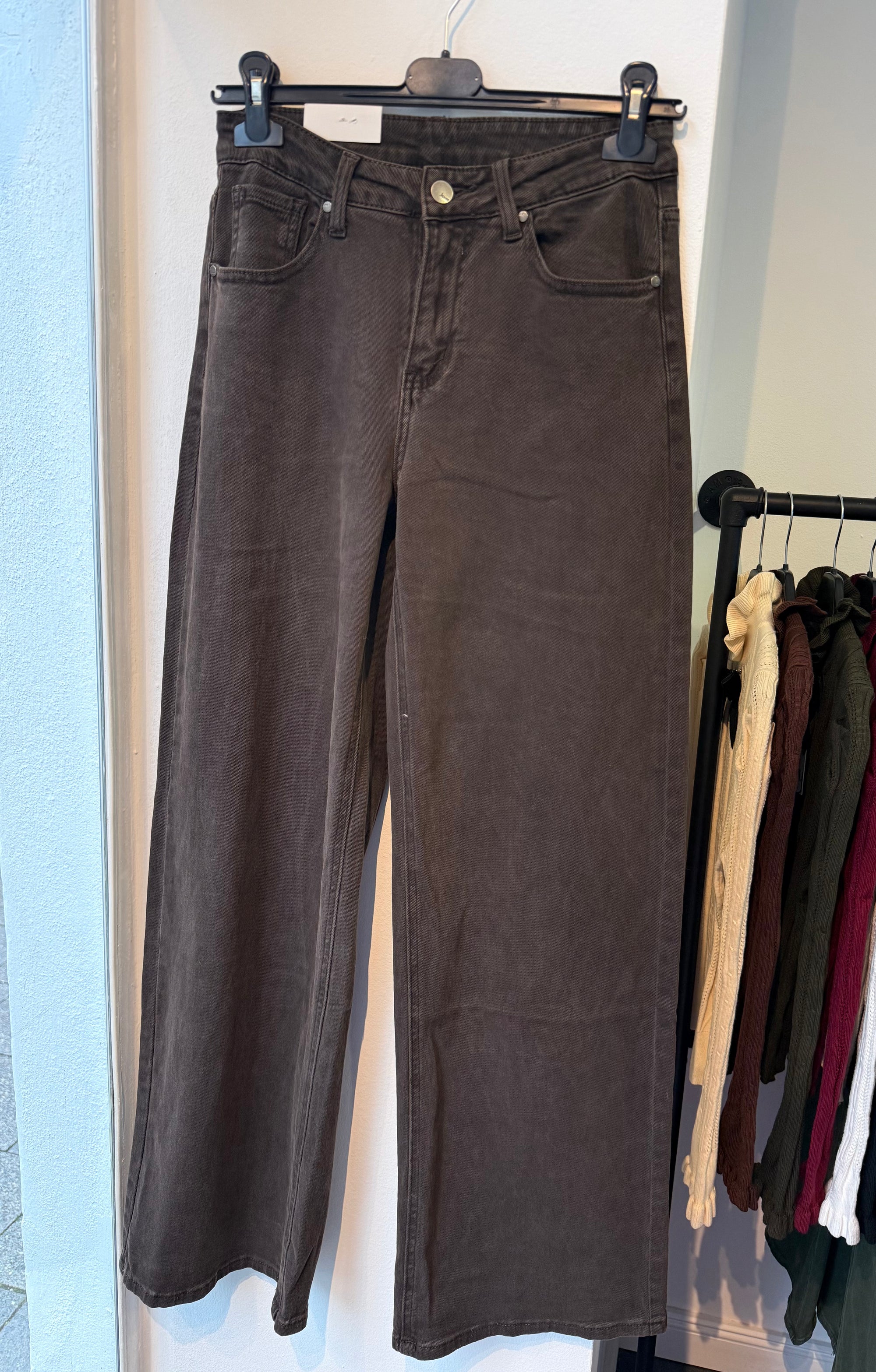 High-Waisted Straight Leg Jeans