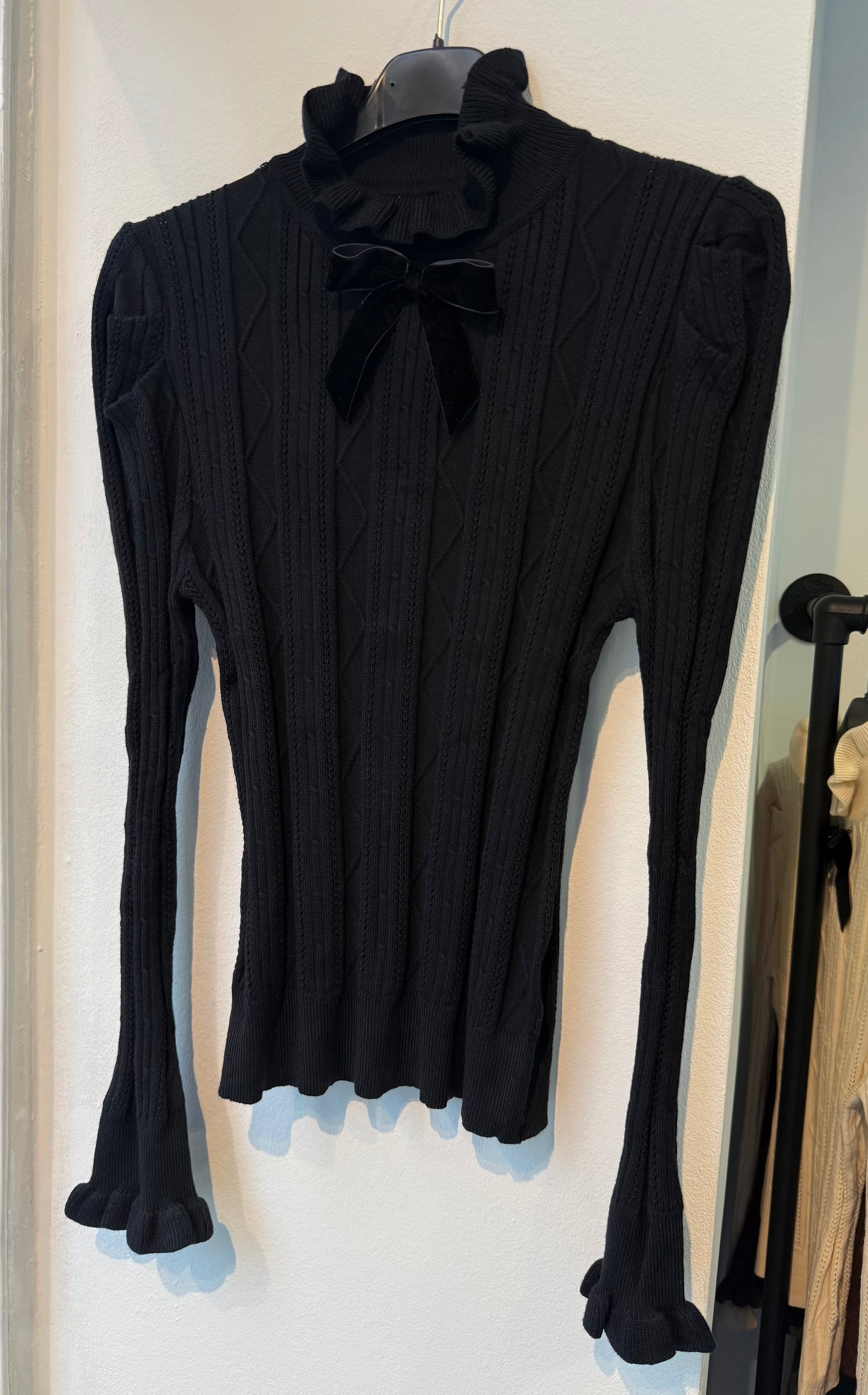 Knitted Ruffle Turtleneck Sweater