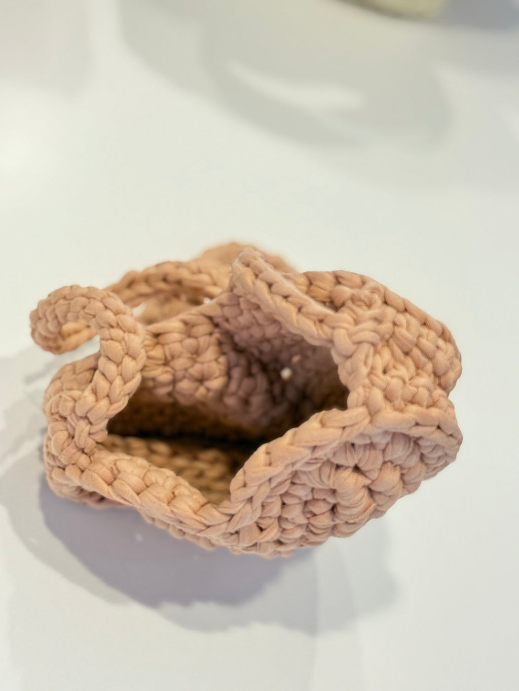 Nude Heart Crochet Bag