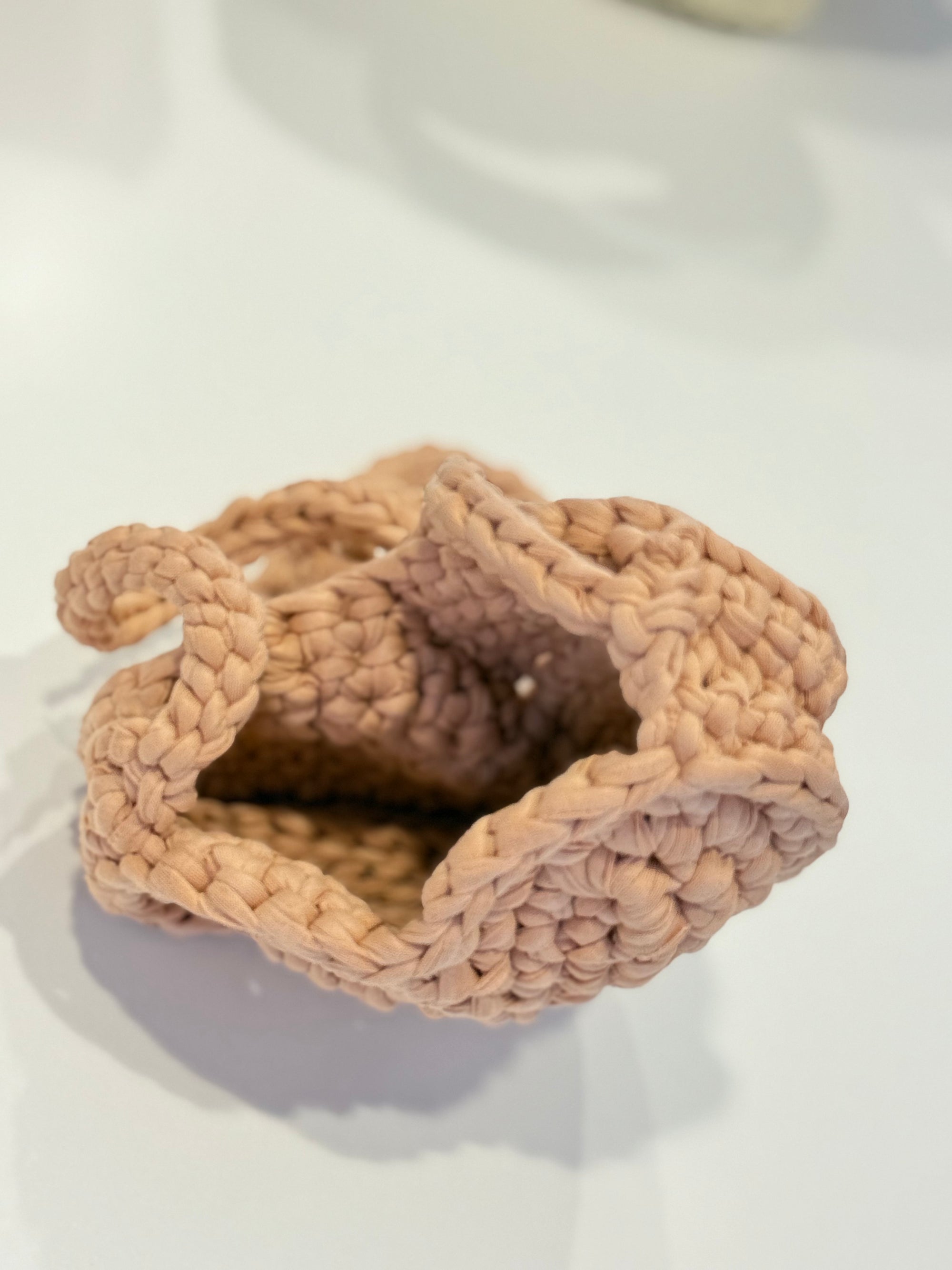 Nude Heart Crochet Bag